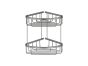 Sanco Shower Baskets Διπλή γωνιακή Θήκη Χρώμιο 00009-Α03