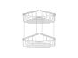 Sanco Shower Baskets Διπλή γωνιακή Θήκη Χρώμιο 00009-Α03