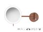 Sanco LED Cosmetic mirrors Μεγεθυντικός καθρέπτης x3 με LED Wenge ανάγλυφο MRLED-705-Α75