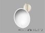 Sanco LED Cosmetic mirrors Μεγεθυντικός καθρέπτης x5 με LED Wenge ανάγλυφο MRLED-764-Α75