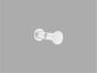 Sanco Glass Door Accessories Διπλό Πόμολο / Άγκιστρο Wenge ανάγλυφο SET-GL0670-Α75