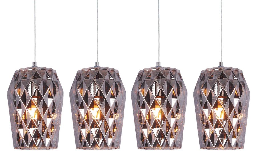SE4288S-04 LUCA PENDANT SMOKE GLASS+ HOMELIGHTING 77-3723