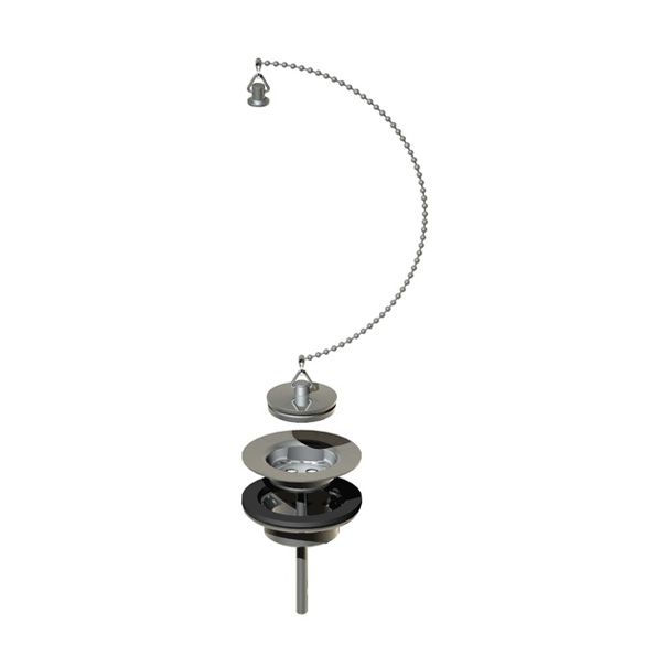 Horus Compléments Classic Collection - Waste, with Plug & Chain - Matt Nickel 00.223-NM