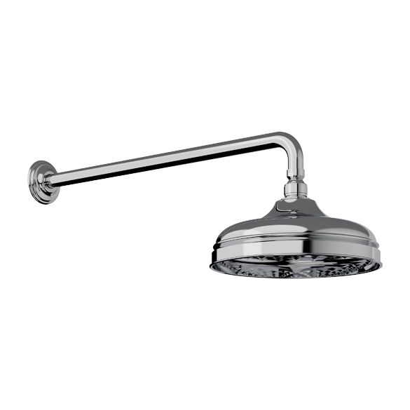 Horus Ascott Classic Collection - Anti-scale Nozzles Shower Head Diam. 220 Mm with Arm - Matt Nickel 00.506-NM