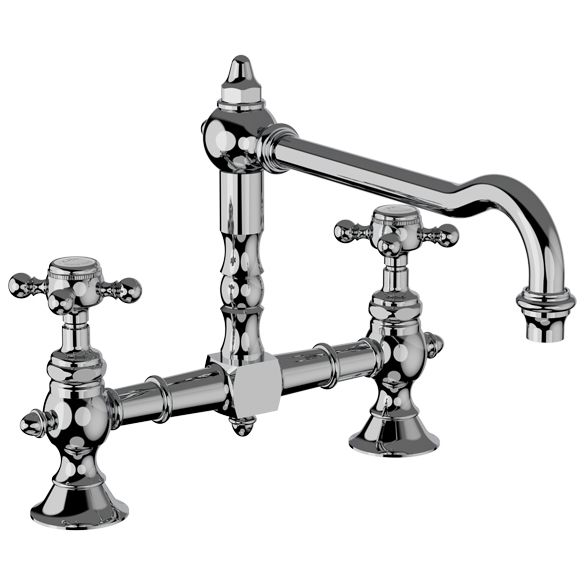 Horus Julia Victoria Julia Victoria Classic Collection - 2-hole Kitchen Mixer / No Waste - Polished Nickel 01.101-NB