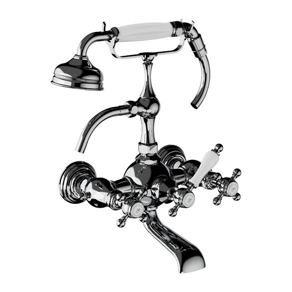 Horus Julia Victoria Julia Victoria Classic Collection - Complete Wall Bath / Shower Mixer - Polished Nickel 01.434-NB