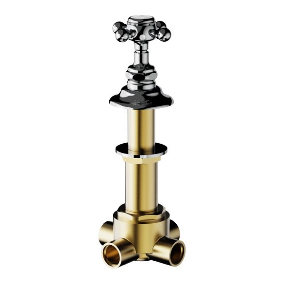 Horus Julia Victoria Julia Victoria Classic Collection - 4 Ways Deck Mounted Diverter, 2 Inlets / 2 Outlets - Polished Nickel 01.476-NB