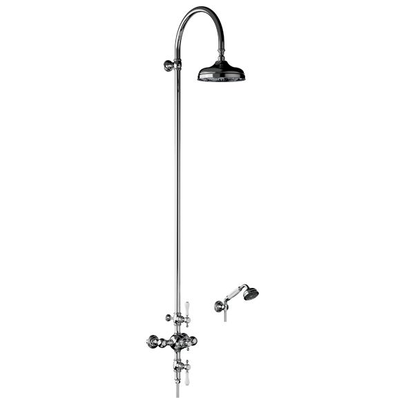 Horus Julia Victoria Julia Victoria Classic Collection - Complete Thermostatic Wall Shower Mixer - Matt Nickel 01.744-NM