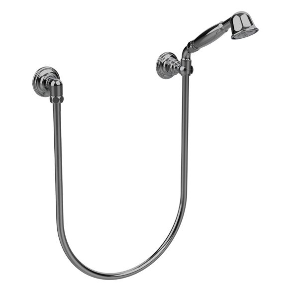 Horus Elsa Softness and Shyness Elsa Classic Collection - Wall Shower Set with Wall Hook, Flexible Hose and Handspray - Matt Nickel 04.589-NM