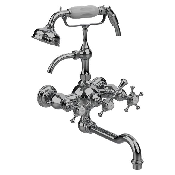 Horus Anthea Classic Collection - Complete Wall Bath / Shower Mixer - Polished Nickel 06.434-NB