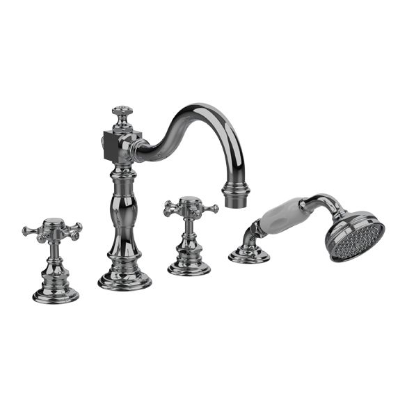 Horus Anthea Classic Collection - 4 Hole Deck Bath / Shower Set - Matt Nickel 06.466-NM