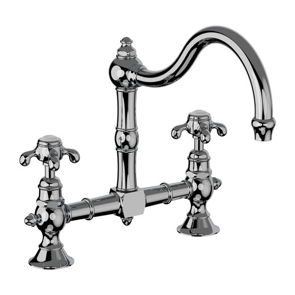 Horus Montmartre Classic Collection - 2-hole Kitchen Mixer / No Waste - Polished Nickel 07.101-NB