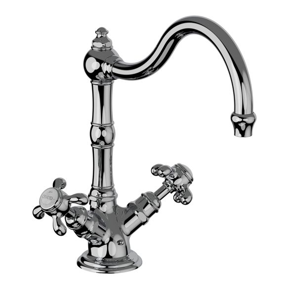 Horus Montmartre Classic Collection - Single Hole Kitchen Mixer/ Spout Length 235 Mm / No Waste - Matt Nickel 07.103-NM
