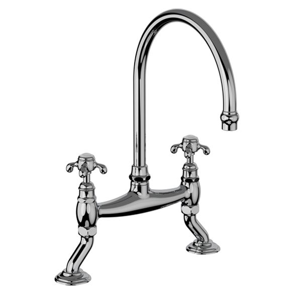 Horus Montmartre Classic Collection - 2-hole Kitchen Mixer / No Waste - Matt Nickel 07.141-NM