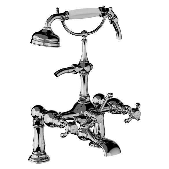 Horus Montmartre Classic Collection - Complete Deck Bath / Shower Mixer / Medium Height Cradle - Matt Nickel 07.435-NM