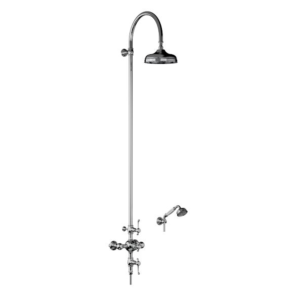 Horus Montmartre Classic Collection - Complete Thermostatic Wall Shower Mixer - Polished Nickel 07.744-NB