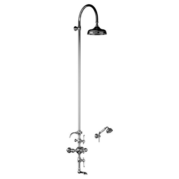 Horus Montmartre Classic Collection - Complete Thermostatic Wall Bath-shower Mixer - Matt Nickel 07.754-NM