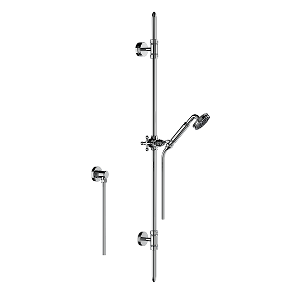 Horus Zéphyr Classic Collection - Wall Shower Set with Rail, Flexible Hose and Handspray - Matt Nickel 16.532-NM