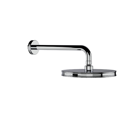 Horus Zéphyr Classic Collection - Shower Head Ø 210 Mm with Arm, Wall Mounted - Ice White 16.537-BI