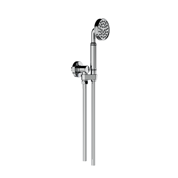 Horus Zéphyr Classic Collection - Wall Shower Set with Wall Hook, Flexible Hose and Handspray - Ice White 16.589-BI