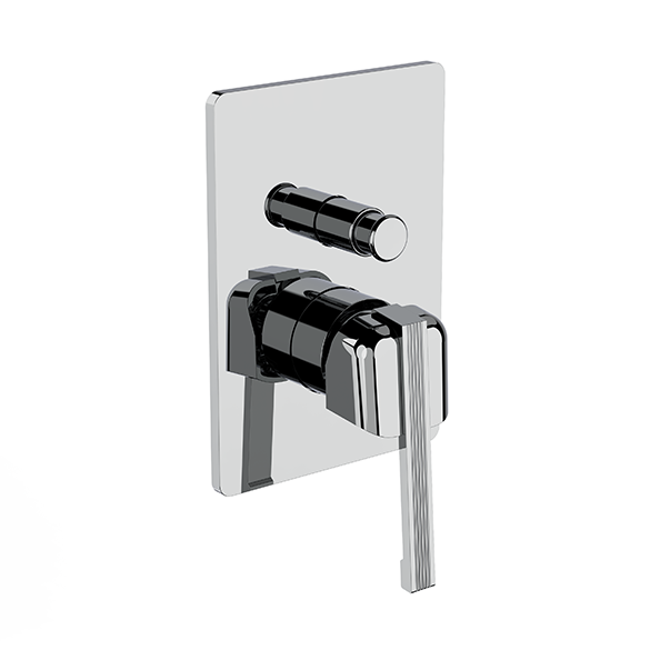 Horus Zéphyr Classic Collection - Concealed Wall Mounted Manual Mixing Shower Valve with Diverter - 2 Outlets - Ice White 16.701-BI