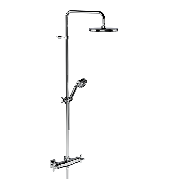 Horus Zéphyr Classic Collection - Complete Exposed Thermostatic Wall Shower Set - Matt Black 16.797-NO