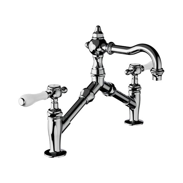 Horus Julia Victoria Julia Victoria Classic Collection - 2 Hole Basin Mixer - No Waste - Chrome 19.227-CH