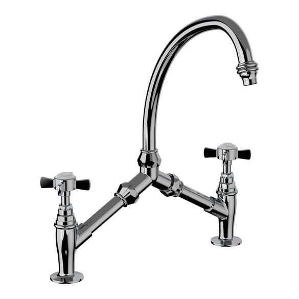 Horus Coventry Classic Collection - 2-hole Kitchen Mixer / Adjustable Centers / No Waste - Chrome 28.121-CH