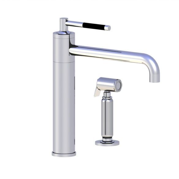 Horus Minoé Contemporary Collection - Single Lever Kitchen Mixer, Swivel Spout / No Waste - Metal Gun 37.723-CF