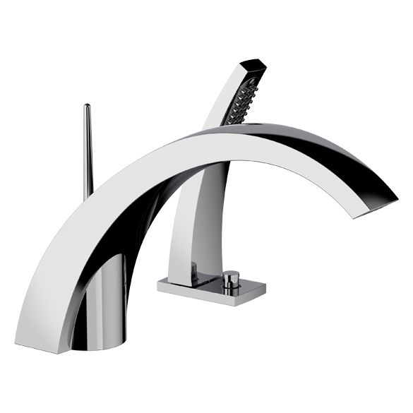 Horus Nouvelle Vague “part of Contemporary Collection - Deck Mounted Bath/shower Mixer - Chrome 40.766-CH