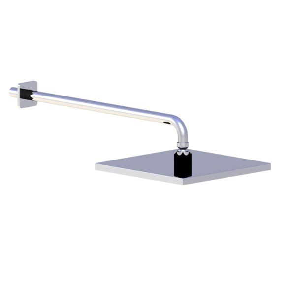 Horus Naja Contemporary Collection - Stainless Steel Shower Head 250 X 250 Mm, Thickness 14 Mm - Matt Black 43.537-NO