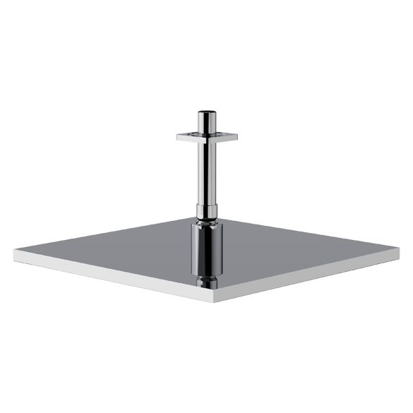 Horus Naja Contemporary Collection - Stainless Steel Shower Head 250 X 250 Mm, Thickness 14 Mm / Ceiling Installation - Matt Black 43.538-NO