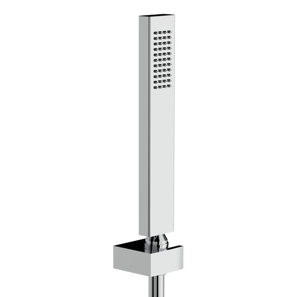 Horus Echo Equinox316 Collection - Wall Hook with Brass Handshower and Flexible Hose - Matt Black 43.589-NO