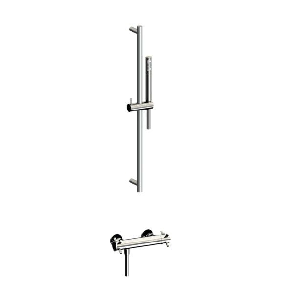 Horus Minoé Contemporary Collection - Complete Set : Exposed Thermostatic Wall Bathshower Mixer - Chrome 47.795-CH