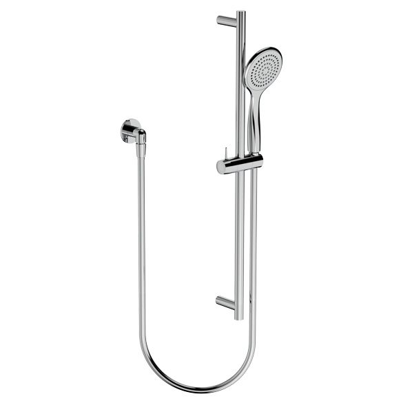 Horus Naja Contemporary Collection - Wall Shower Set with Rail, Flexible Hose and Handspray - Satin Brass 48.532-LS