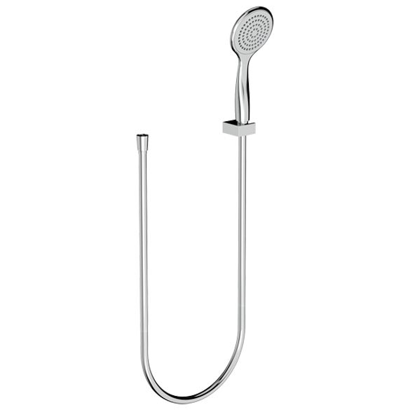 Horus Naja Contemporary Collection - Wall Hook with Handshower and Flexible Hose - Satin Brass 48.582-LS