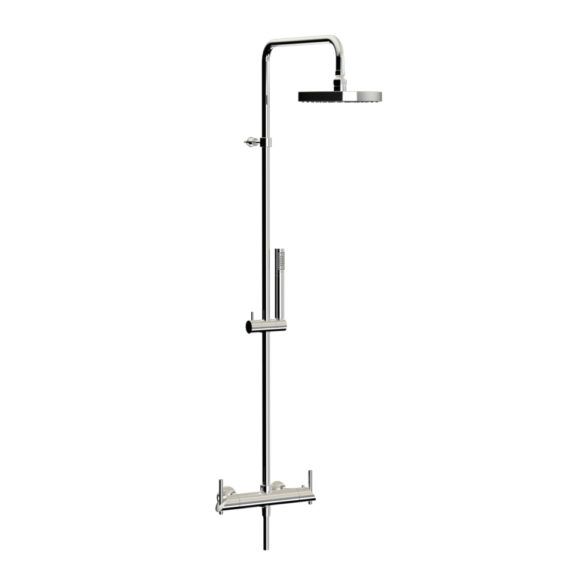 Horus Minoé Contemporary Collection - Complete Exposed Thermostatic Wall Shower Set - Metal Gun 49.797-CF