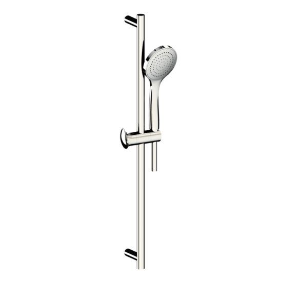 Horus Canopée Contemporary Collection - Shower Rail with Brass Handshower on Sliding Part and Flexible Hose - Chrome 60.542-CH