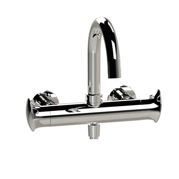 Horus Canopée Contemporary Collection - Exposed Thermostatic Wall Bathshower Mixer - Chrome 60.784-CH