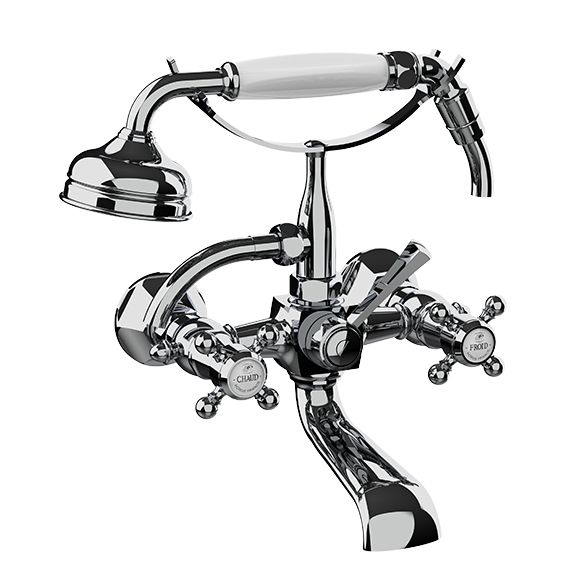 Horus Ascott Classic Collection - Wall Bath/ Shower Mixer Complete - Polished Nickel 62.414-NB
