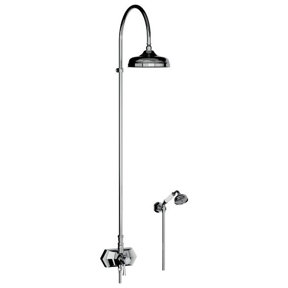 Horus Ascott Classic Collection - Complete Thermostatic Wall Shower Mixer - Chrome 65.744-CH