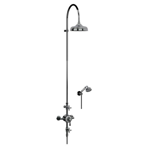 Horus Ascott Classic Collection - Complete Thermostatic Wall Shower with Ceramic Dial - Chrome 65.745-CH