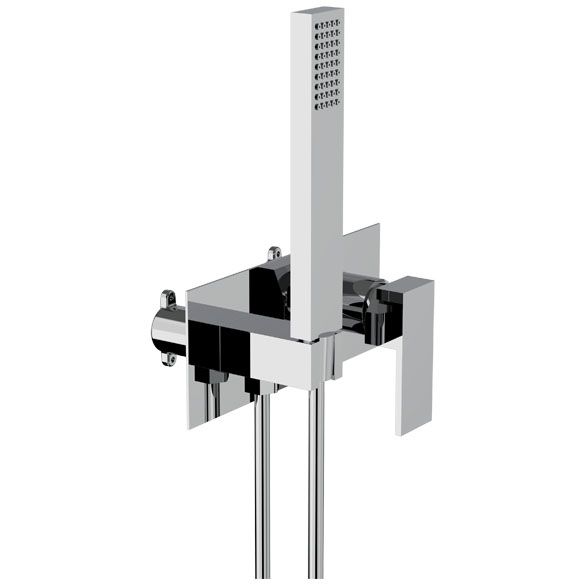 Horus Philae Equinox316 Collection - Wall-mounted Shower Mixer + Hand Shower + Flexible - Chrome 80.782.E2-CH
