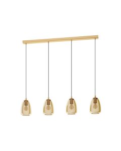 Eglo Alobrase Μοντέρνο Κρεμαστό Φωτιστικό Πολύφωτο Ράγα Διάφανο 98649