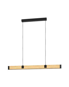 Eglo Caminarro Μοντέρνο Κρεμαστό Φωτιστικό Ράγα με Ενσωματωμένο LED σε Μαύρο Χρώμα 390225