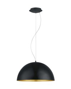 Eglo Gaetano Μοντέρνο Κρεμαστό Φωτιστικό Μονόφωτο Καμπάνα με Ντουί E27 σε Μαύρο Χρώμα 94936