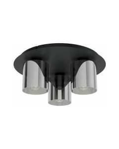 Eglo Gorosiba Μοντέρνα Μεταλλική Πλαφονιέρα Οροφής με Ντουί E27 σε Μαύρο χρώμα 45cm 99631