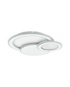 Eglo Mentalurgia Μοντέρνα Μεταλλική Πλαφονιέρα Οροφής με Ενσωματωμένο LED σε Λευκό χρώμα 49.5cm 99397