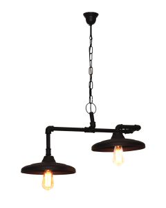 HL-520-2 PIPES BROWN RUSTY PENDANT 2 X E27 HOMELIGHTING 77-2249