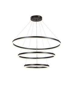 InLight Κρεμαστό φωτιστικό LED 100W 3CCT by switch on base D:60cm 6095-A-Black